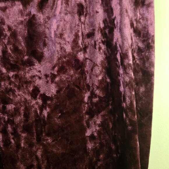 Betsey Johnson Crushed Velvet Sweatpants Cabernet Hooray Size M - Picture 5 of 7